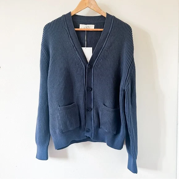 Zara Sweaters Zara Men Indigo Knit Cardigan Poshmark
